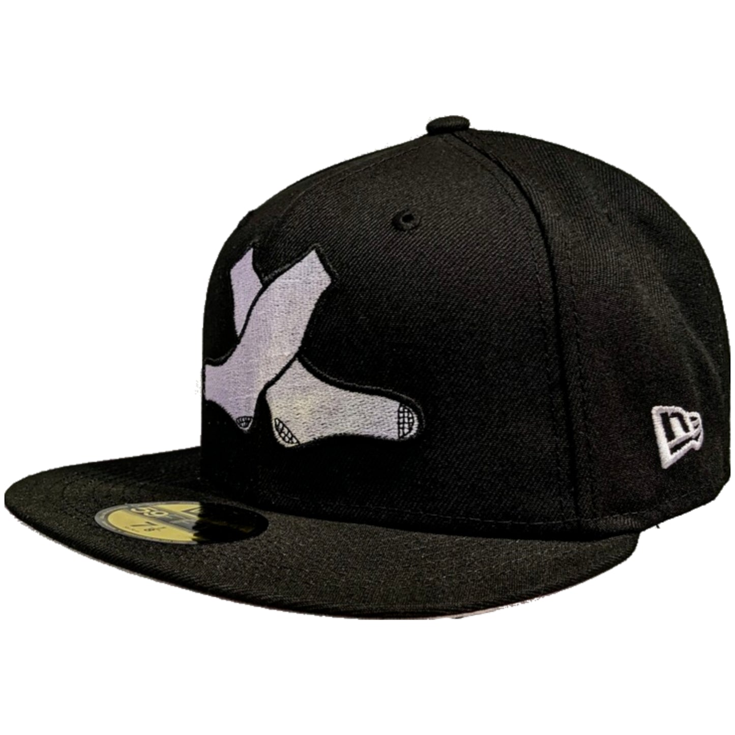 Men's Chicago White Sox New Era Cooperstown Collection 1920 Cross Socks Black 59FIFTY Side Patch Fitted Hat