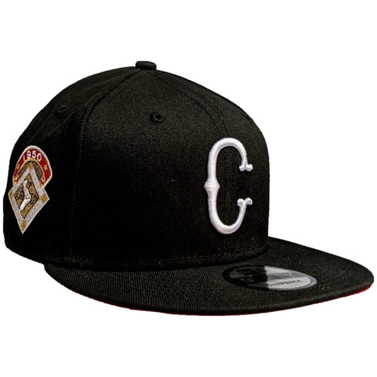 Mens Chicago White Sox New Era Black Cooperstown Collection 1950 All Star Game 9FIFTY Side Patch Snapback Hat