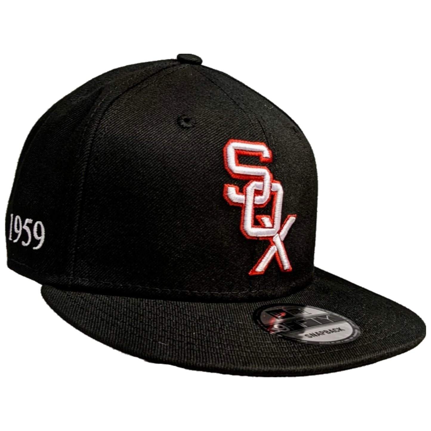 Mens Chicago White Sox New Era Black Cooperstown Collection 1959 9FIFTY Snapback Hat