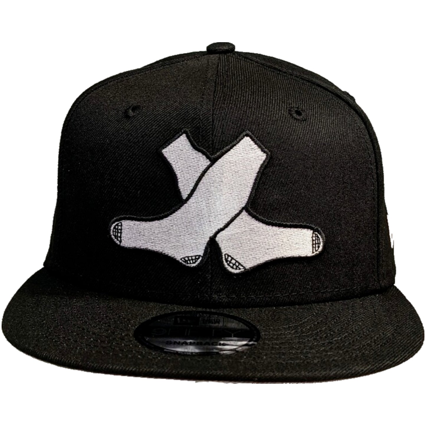 Mens Chicago White Sox New Era Black Cooperstown Collection 1920 Cross Socks 9FIFTY Side Patch Snapback Hat