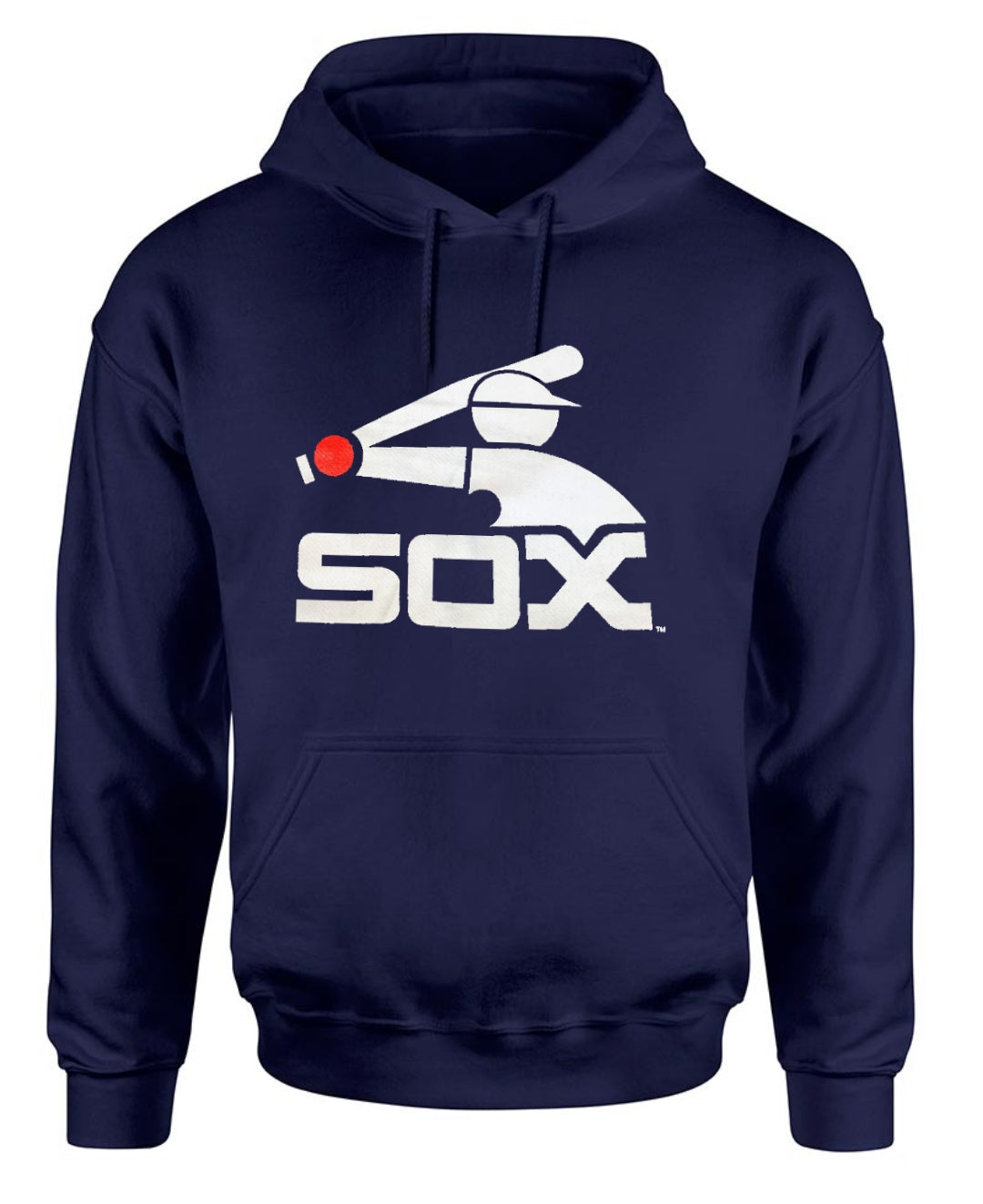 Mens Chicago White Sox Navy Batterman Logo Cooperstown Collection Hoodie