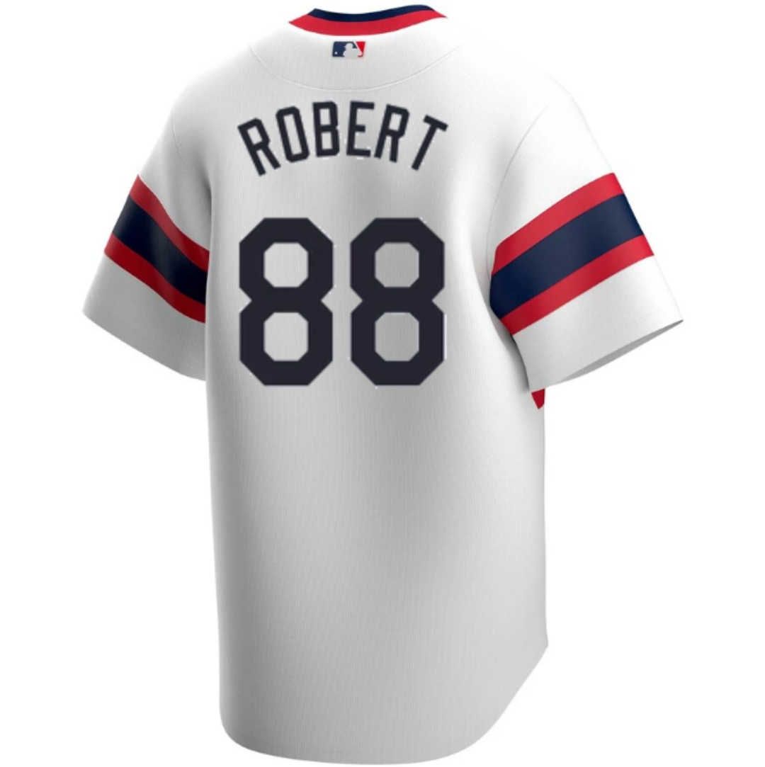Men's Chicago White Sox Luis Robert Cooperstown Collection Nike White Home 1983 Alternate Replica Team Jersey