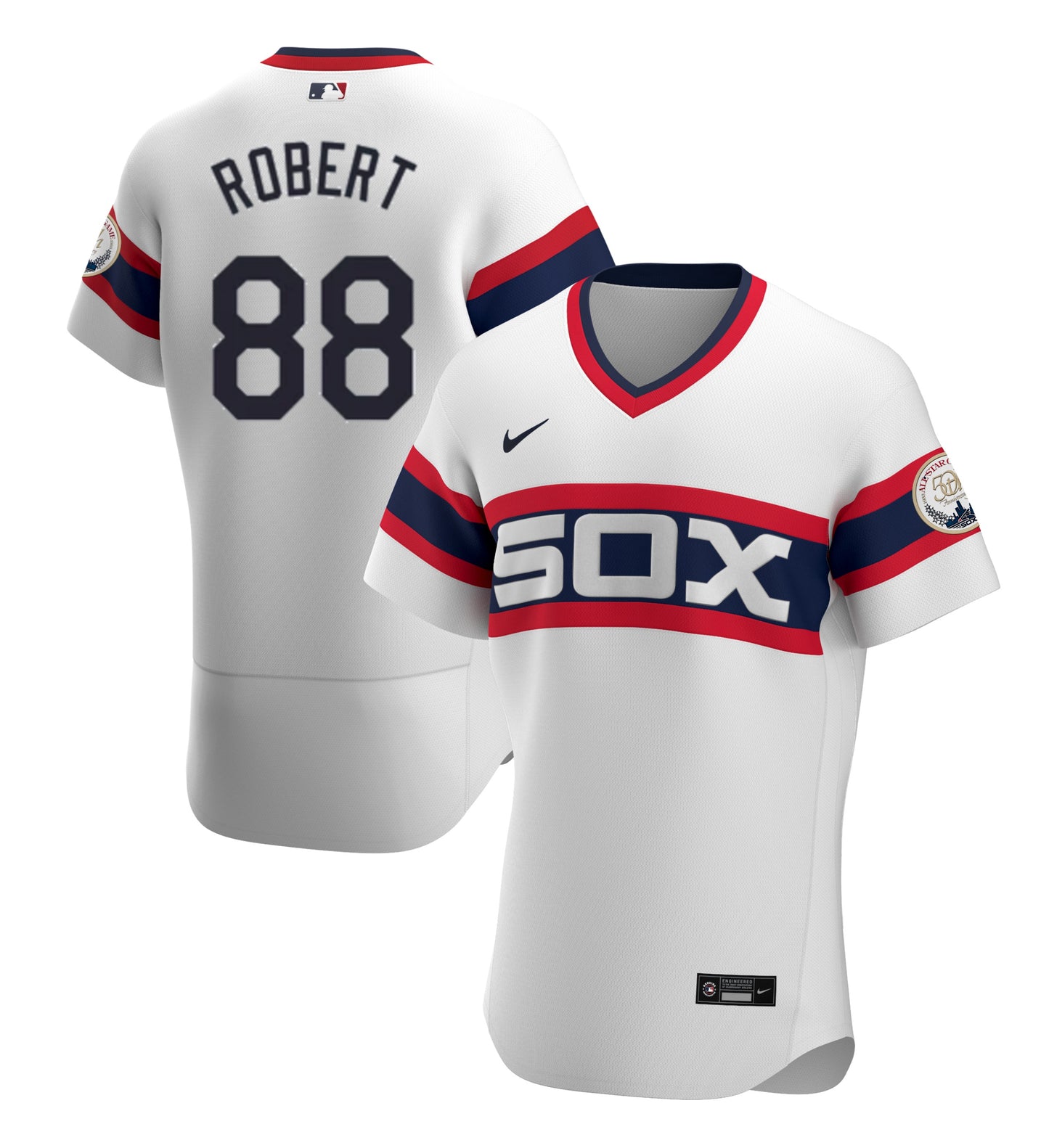 Men's Chicago White Sox Luis Robert Nike White Alternate Authentic Player Jersey