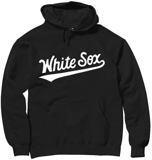 Mens Chicago White Sox Stitches Black Tailsweep Logo Hoodie