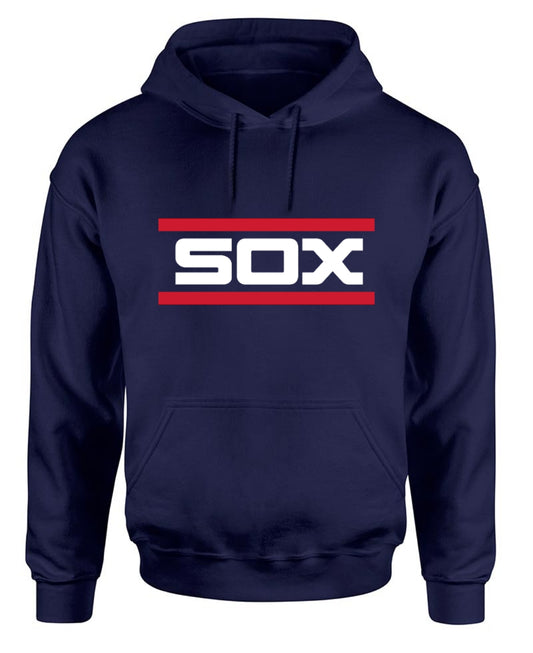Mens Chicago White Sox Navy Bar Logo Cooperstown Collection Hoodie