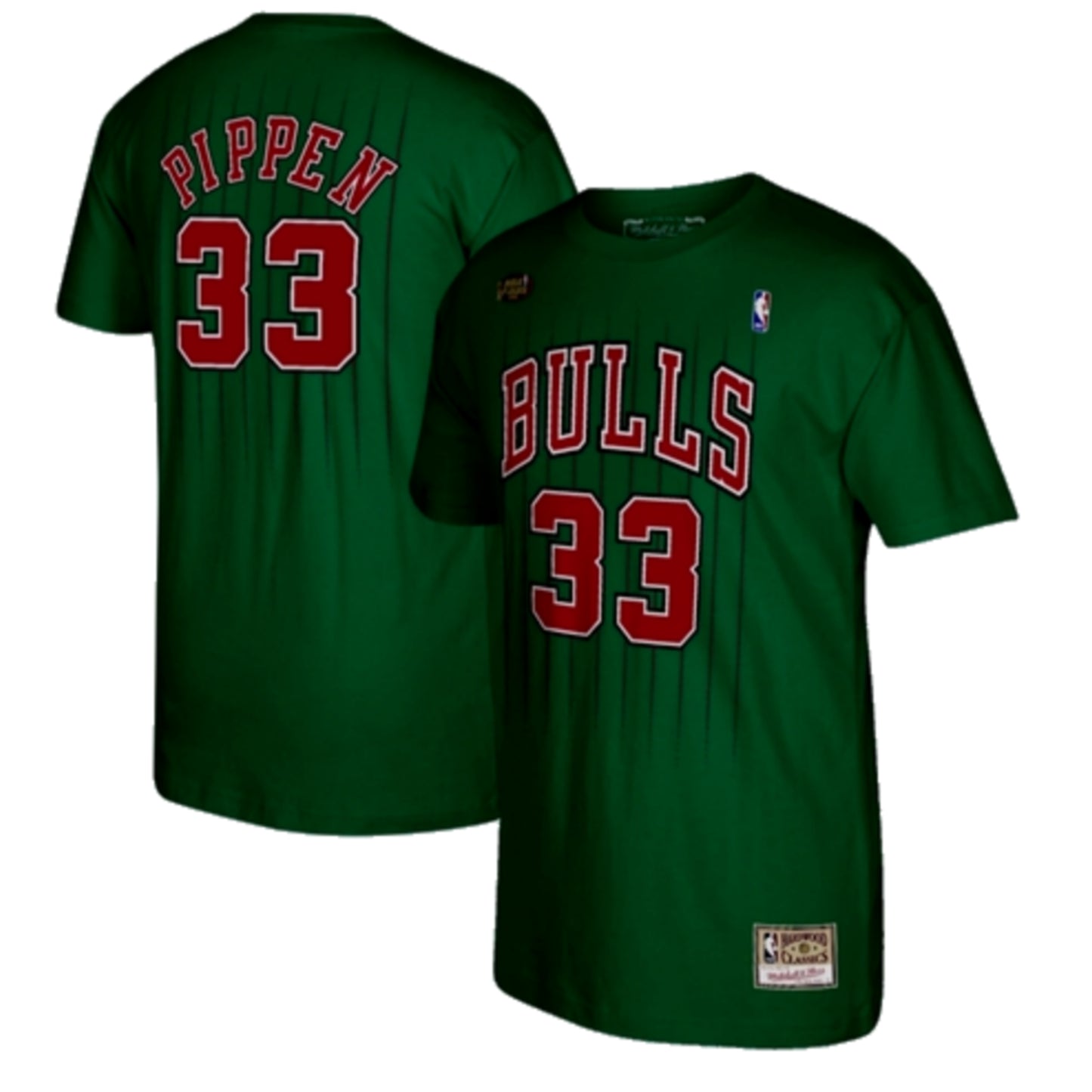 Men's Mitchell & Ness Scottie Pippen Green Chicago Bulls Reload 2.0 Name & Number T-Shirt