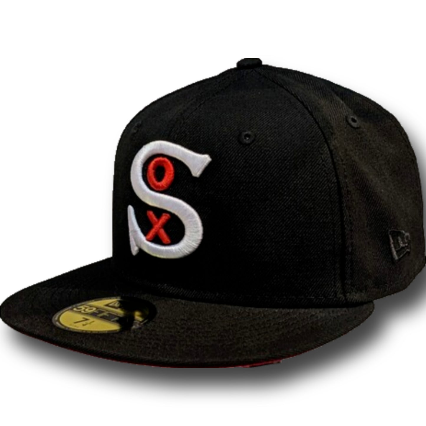 Men's Chicago White Sox New Era 1917 Logo Black Cooperstown Collection 59Fifty Hat