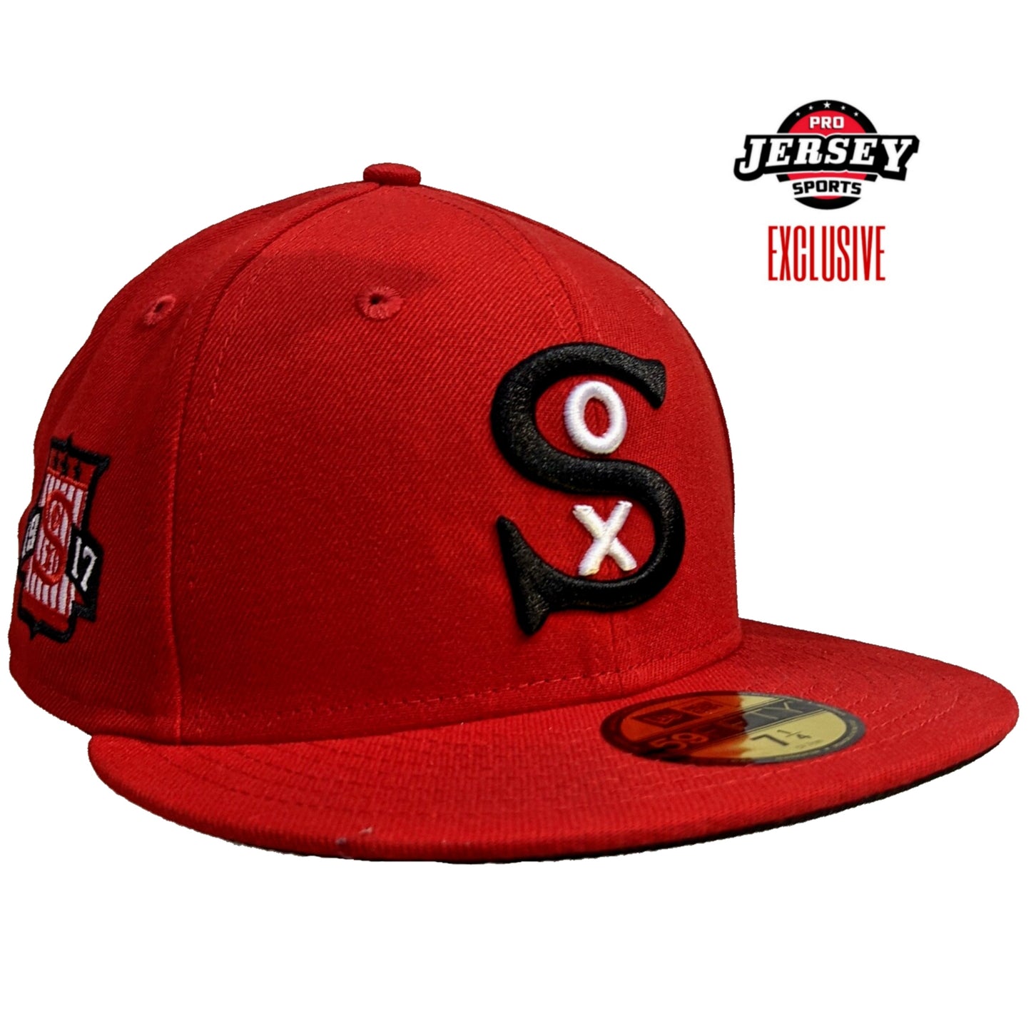 Chicago White Sox Cooperstown Collection Scarlet and Black Color Reverse 1917 Side Patch New Era 59FIFTY Fitted Hat