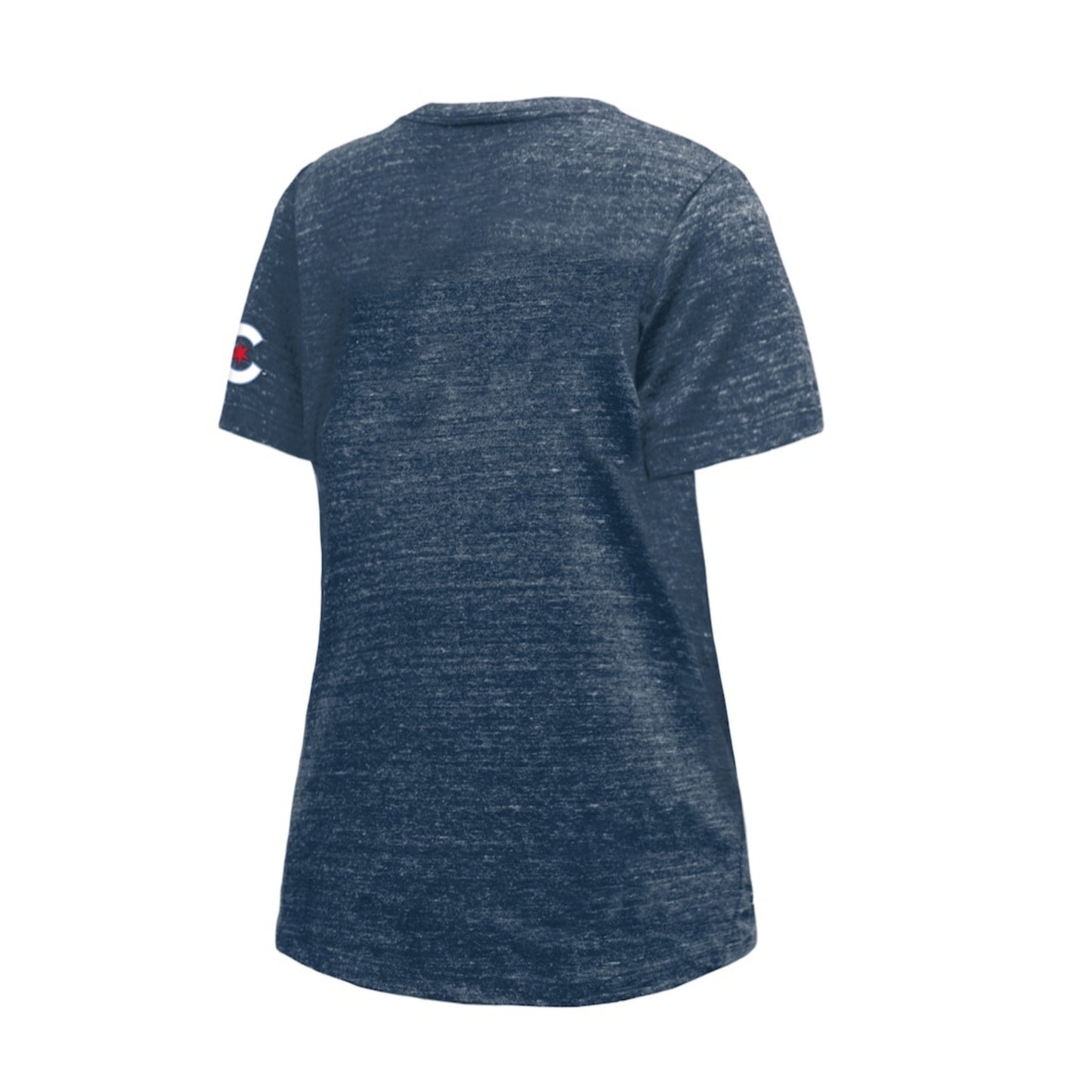 Women's Chicago Cubs New Era Heathered Navy City Connect V-Neck T-Shirt
