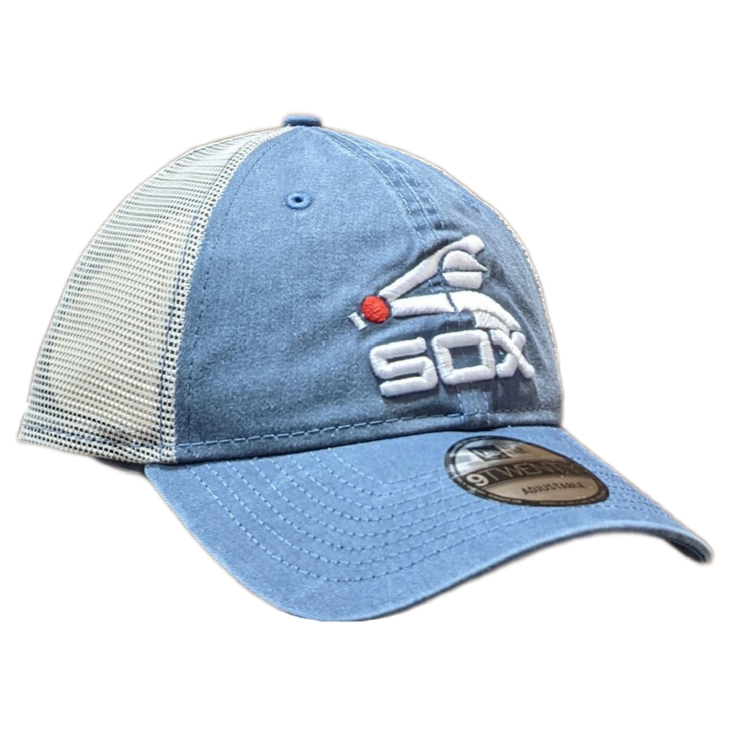 Chicago White Sox New Era Cooperstown Collection Washed Trucker 9TWENTY Adjustable Snapback Hat