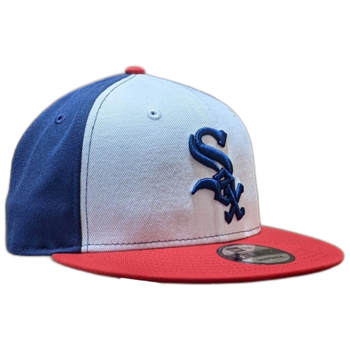 Mens Chicago White Sox New Era Navy Red White Mashup 9FIFTY Snapback Hat