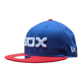 Mens Chicago White Sox New Era 1983 Road Cooperstown Collection 2 Tone Red & Navy 75th Anniversary of Comiskey Park 9FIFTY Snapback Hat - Pro Jersey Sports