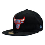 Men's Chicago Bulls Black/Sky Blue UNC to Chicago 59FIFTY Fitted Hat - Pro Jersey Sports