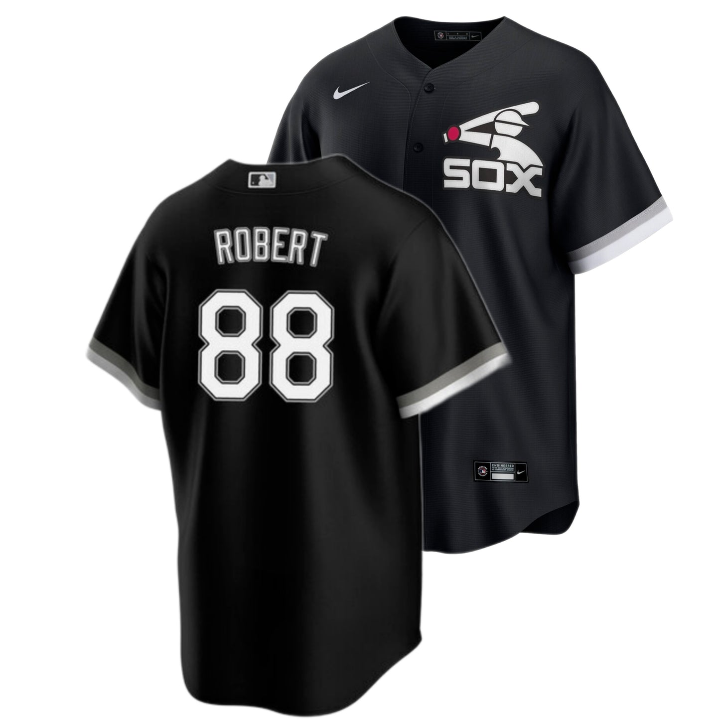 Men's Luis Robert Chicago White Sox NIKE Black Alternate Spring Training Premium Replica Jersey