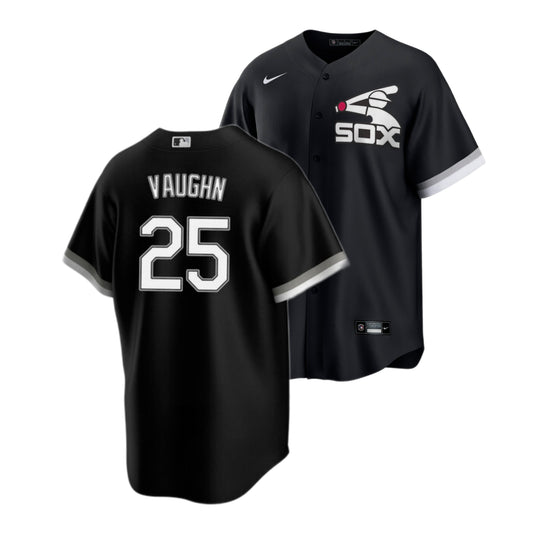 Men's Andrew Vaughn Chicago White Sox NIKE Black Alternate Spring Training Premium Replica Jersey