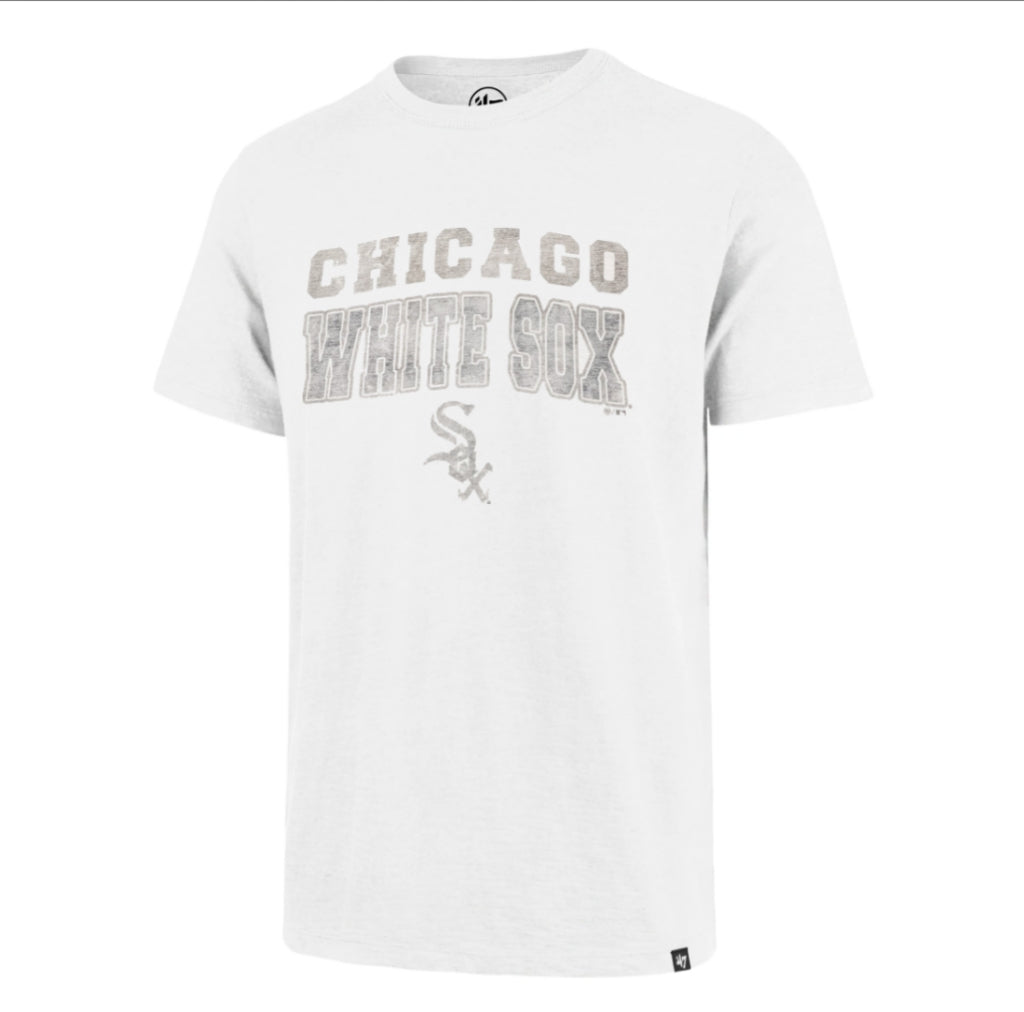 '47 Brand Men's Chicago White Sox White Wash Stadium Wave Scrum T-Shirt