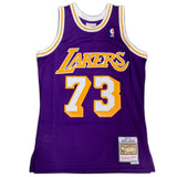 Men's Los Angeles Lakers Dennis Rodman Mitchell & Ness 1998-99 Hardwood Classics Purple Swingman Jersey - Pro Jersey Sports