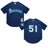 Men's Seattle Mariners Ichiro Suzuki 2002 Mitchell & Ness Navy Cooperstown Collection Mesh Batting Practice Jersey - Pro Jersey Sports