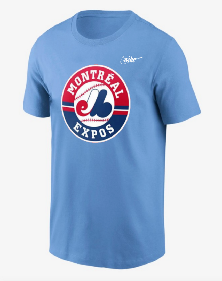 Men's Montreal Expos Valor Blue Cooperstown Collection Logo T-Shirt - Pro Jersey Sports