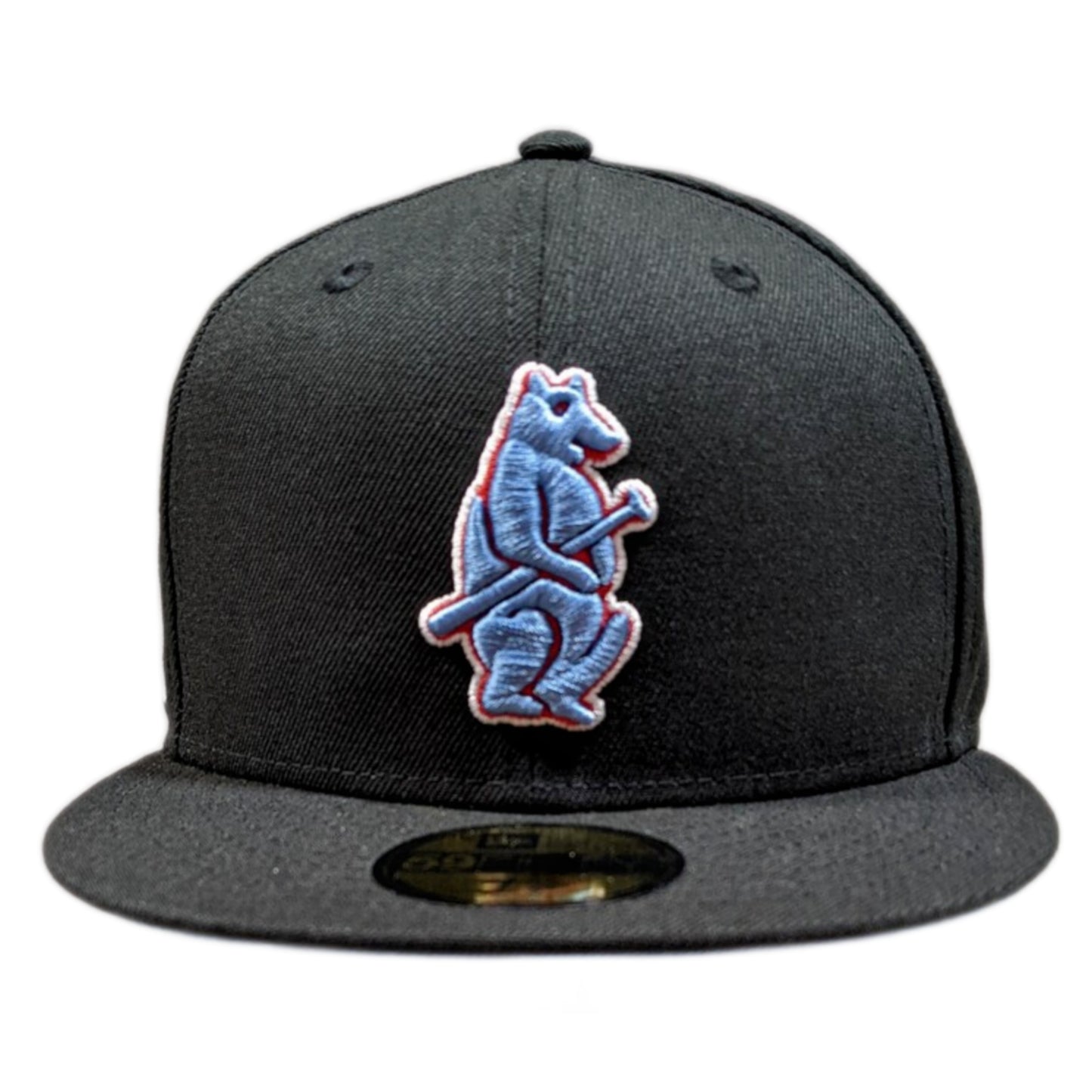 Chicago Cubs Cooperstown Collection Wrigley Field Black/ Sky Blue New Era 59FIFTY Fitted Hat