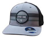 Michigan State Spartans Top of the World Gray/Black Trucker Adjustable Snapback Hat - Pro Jersey Sports