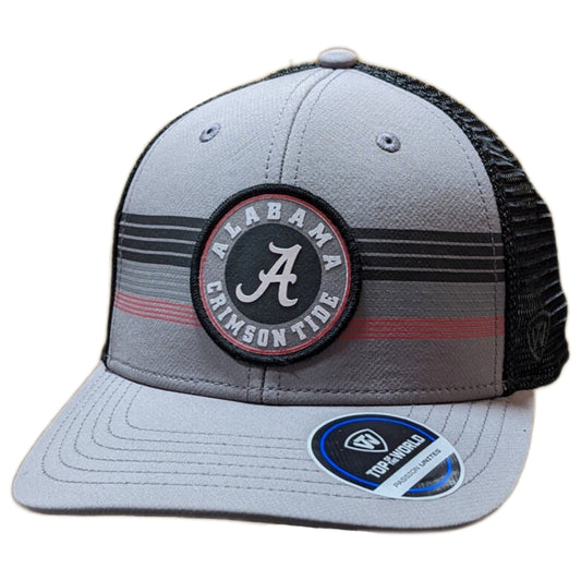 Alabama Crimson Tide Top of the World Gray/Black Trucker Adjustable Snapback Hat
