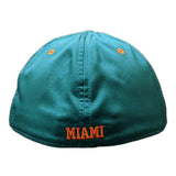 Men's Miami Hurricanes True Class Green Flex Fit Hat By Top Of the World - Pro Jersey Sports