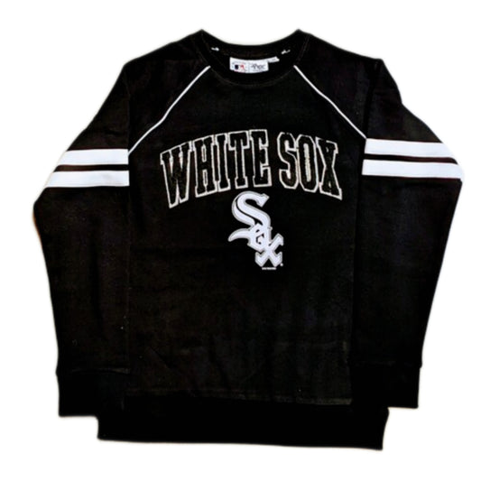 Women's Chicago White Sox Black Team Pride Crewneck Sweatshirt