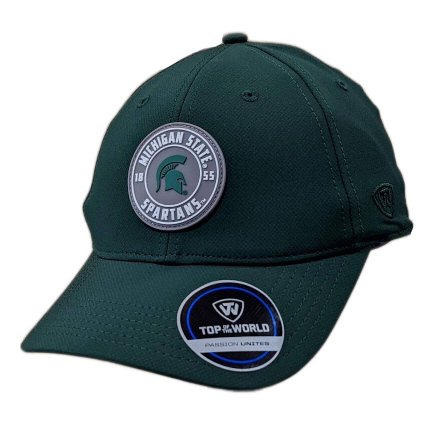 Men's Michigan State Spartans Top of the World Green Performance Adjustable Hat