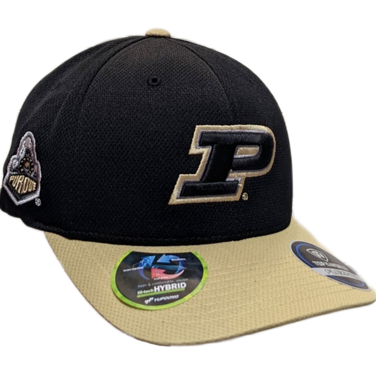 Purdue Boilermakers Top of the World Two-Tone Reflex Hybrid Tech Flex Hat -Black/Gold