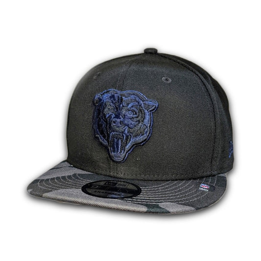Chicago Bears New Era Black Camovize 9FIFTY Adjustable Snapback Hat - Black