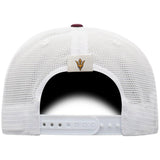 Men's Arizona State Sun Devils ASU Top of the World Victory Maroon/White Trucker Snapback Hat - Pro Jersey Sports