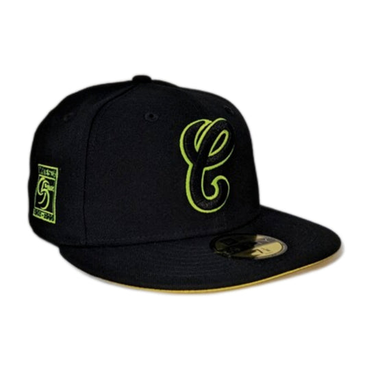 Chicago White Sox New Era Cooperstown Collection Gotham Black & Yellow 59FIFTY Fitted Hat