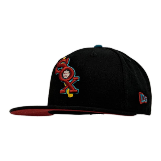 Chicago White Sox New Era Cooperstown Collection Aqua Red 59FIFTY Fitted Hat