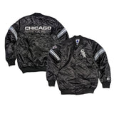 Men's Chicago White Sox Pick & Roll Starter Satin Jacket-Black - Pro Jersey Sports