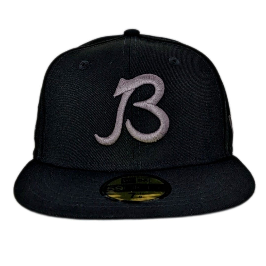 Chicago Bears "B" Logo Black/Graphite 1985 Super Bowl Champions Side Patch New Era 59FIFTY Fitted Hat