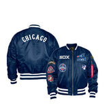 Men's Chicago White Sox Alpha Industries X New Era Navy Cooperstown Collection MA-1 Bomber Jacket - Pro Jersey Sports