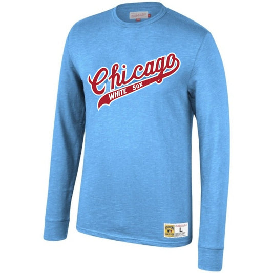 Men's Chicago White Sox 1972 Cooperstown Collection Powder Blue Legendary Slub Long Sleeve Tee