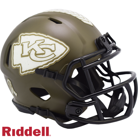 Riddell Kansas City Chiefs 2022 Salute To Service Speed Mini Helmet - Pro Jersey Sports