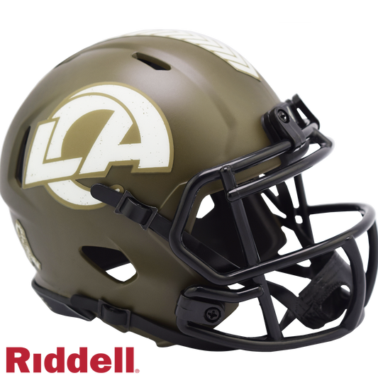 Riddell Los Angeles Rams 2022 Salute To Service Speed Mini Helmet