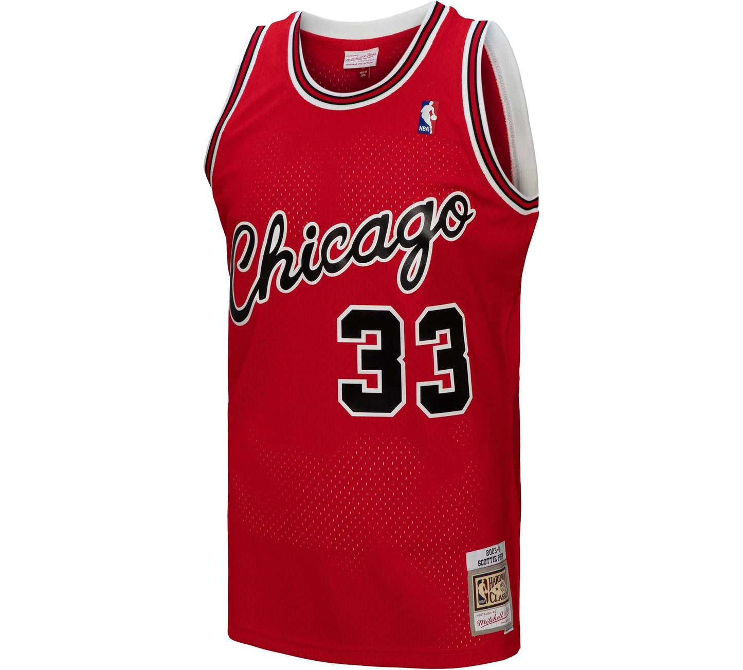 Mens Chicago Bulls Scottie Pippen Mitchell & Ness Red 2003 Hardwood Classics Swingman Jersey