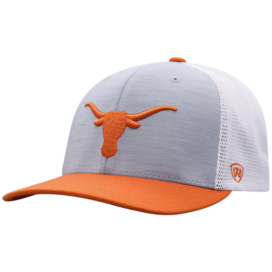Men's Texas Longhorns Stamp 3-Tone Flex Fit Hat By Top Of the World