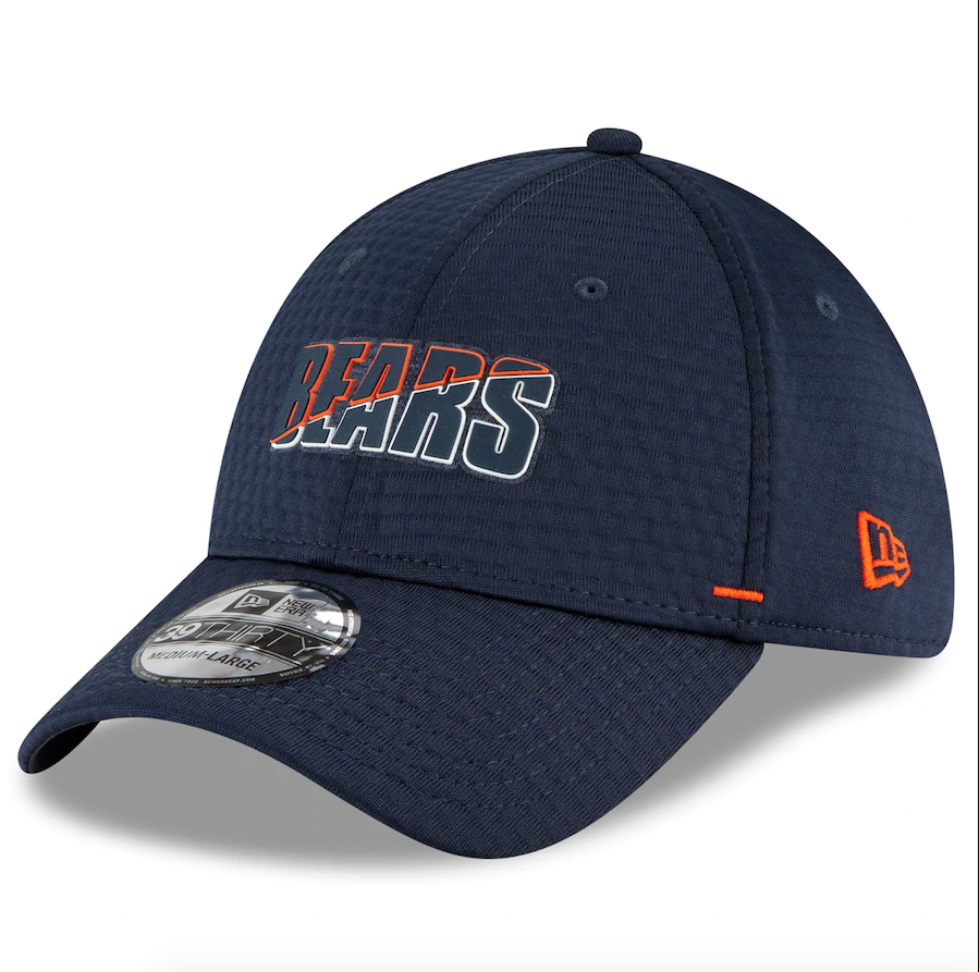 Chicago Bears New Era 2020 NFL Summer Sideline Official Alternate "B" Logo 39THIRTY Flex Hat - Navy