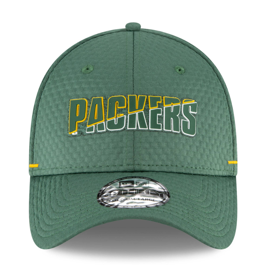 Men's Green Bay Packers New Era Green 2020 NFL Summer Sideline Official 39THIRTY Flex Hat