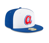 Men's Atlanta Braves Cooperstown Collection White/Royal 59Fifty Fitted Hat - Pro Jersey Sports