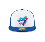 Men's Toronto Blue Jays Cooperstown Collection White/Royal 59Fifty Fitted Hat - Pro Jersey Sports