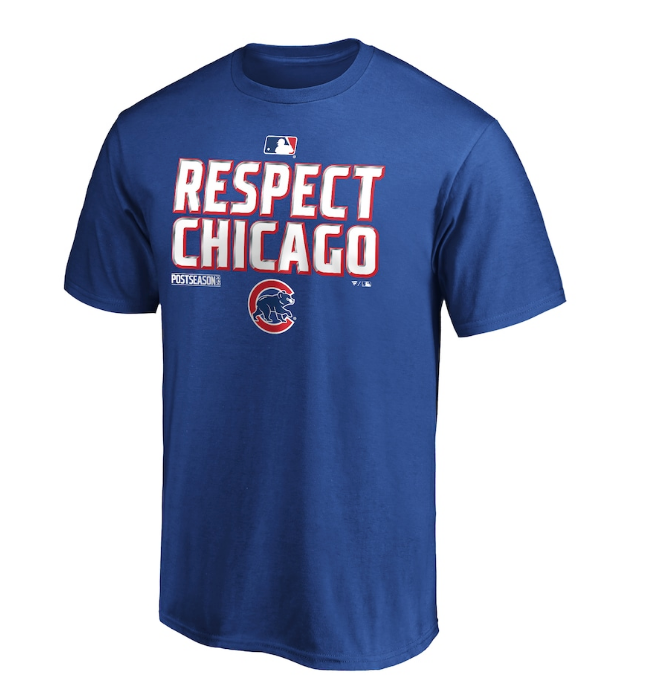 Men's Chicago Cubs Fanatics Branded Royal 2020 Postseason Locker Room T-Shirt