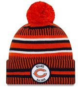 Men's Chicago Bears New Era Navy/Orange 2019 NFL Sideline Home Official Logo Sport Knit Hat - Pro Jersey Sports
