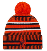 Men's Chicago Bears New Era Navy/Orange 2019 NFL Sideline Home Official Logo Sport Knit Hat - Pro Jersey Sports