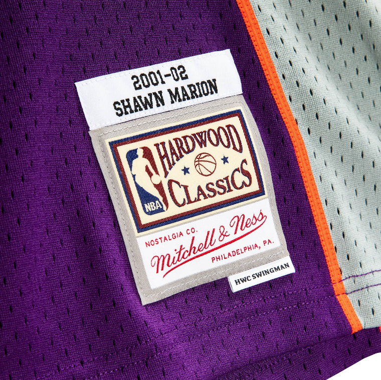 Men's Phoenix Suns Shawn Marion Mitchell & Ness Purple 2001-02 Hardwood Classics Swingman Jersey